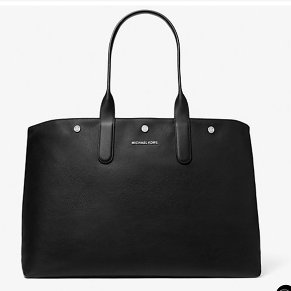 MICHAEL KORS Hudson Unisex Oversized Leather Tote Bag - Picture 1 of 3